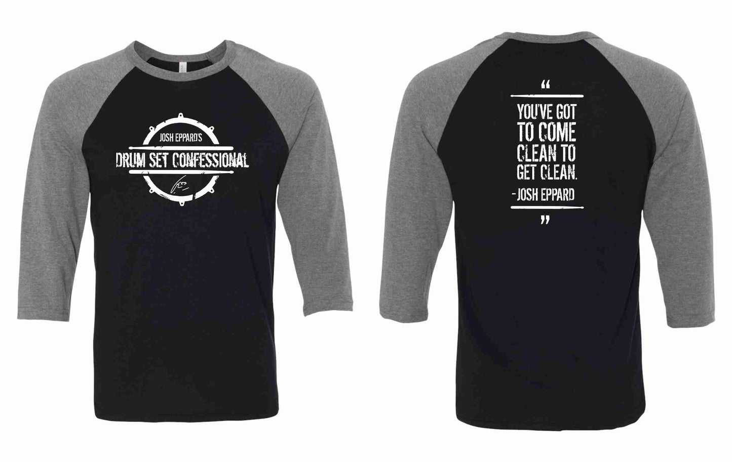 DSC "Signature" Bella + Canvas Unisex 3/4-Sleeve Baseball T-Shirt (100% of profits fuel outreach and donations to addiction/recovery causes.)