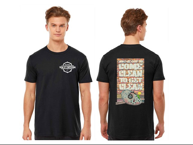 DSC "Mask" Back Tultex T-Shirt (100% of profits fuel outreach and donations to addiction/recovery causes.)