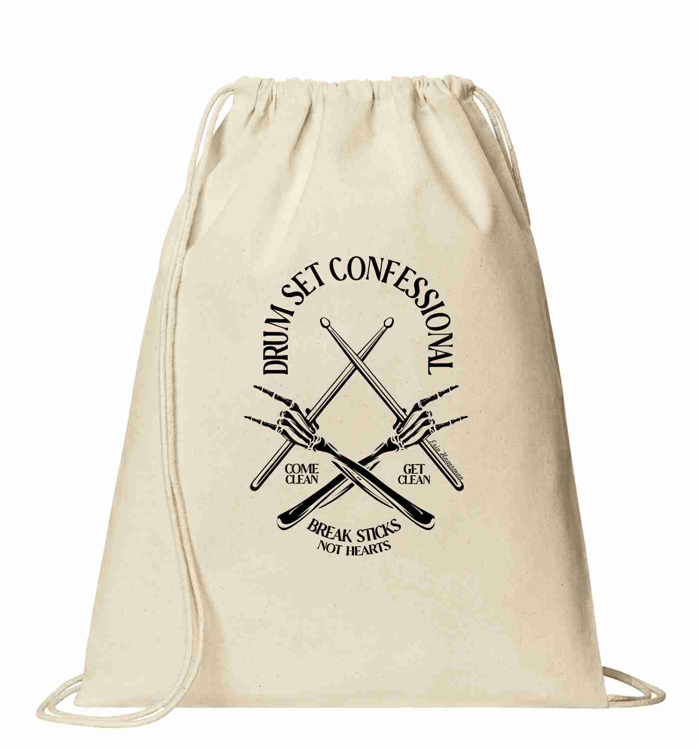 DSC "Bones" Drawstring Bag/Backpack (100% of profits fuel outreach and donations to addiction/recovery causes.)