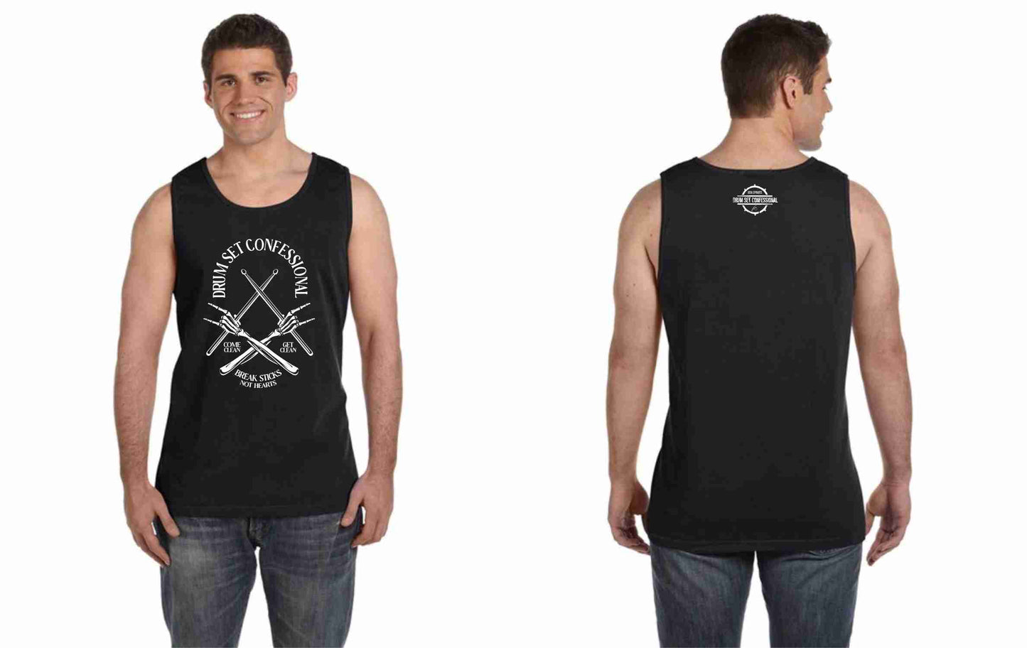 DSC "Bones" Comfort Colors Adult Heavyweight Tank (100% of profits fuel outreach and donations to addiction/recovery causes.)