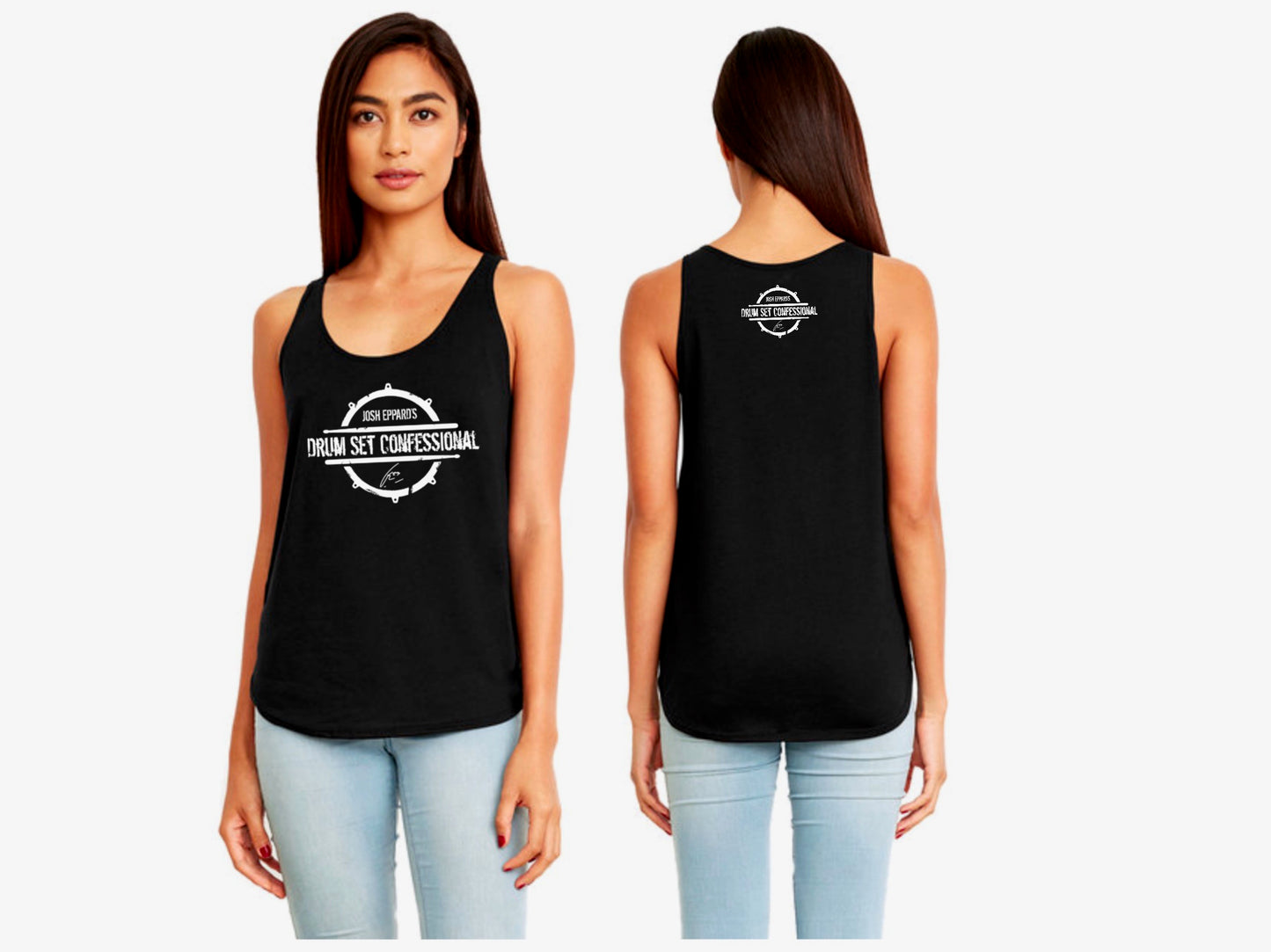 DSC Signature Black Next Level Apparel Ladies' Festival Tank (100% of profits fuel outreach and donations to addiction/recovery causes.)